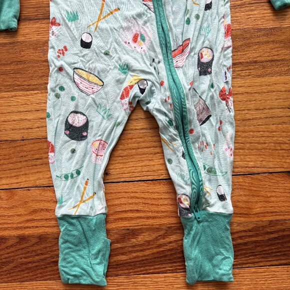 Little Sleepies Sushi Print Zippy Size 3-6 Month - Picture 6 of 8